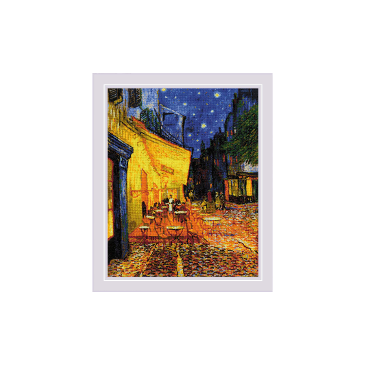 Kreuzstichset „Caféterrasse bei Nacht nach V. Van Goghs Gemälde“ 40x50 SR2217